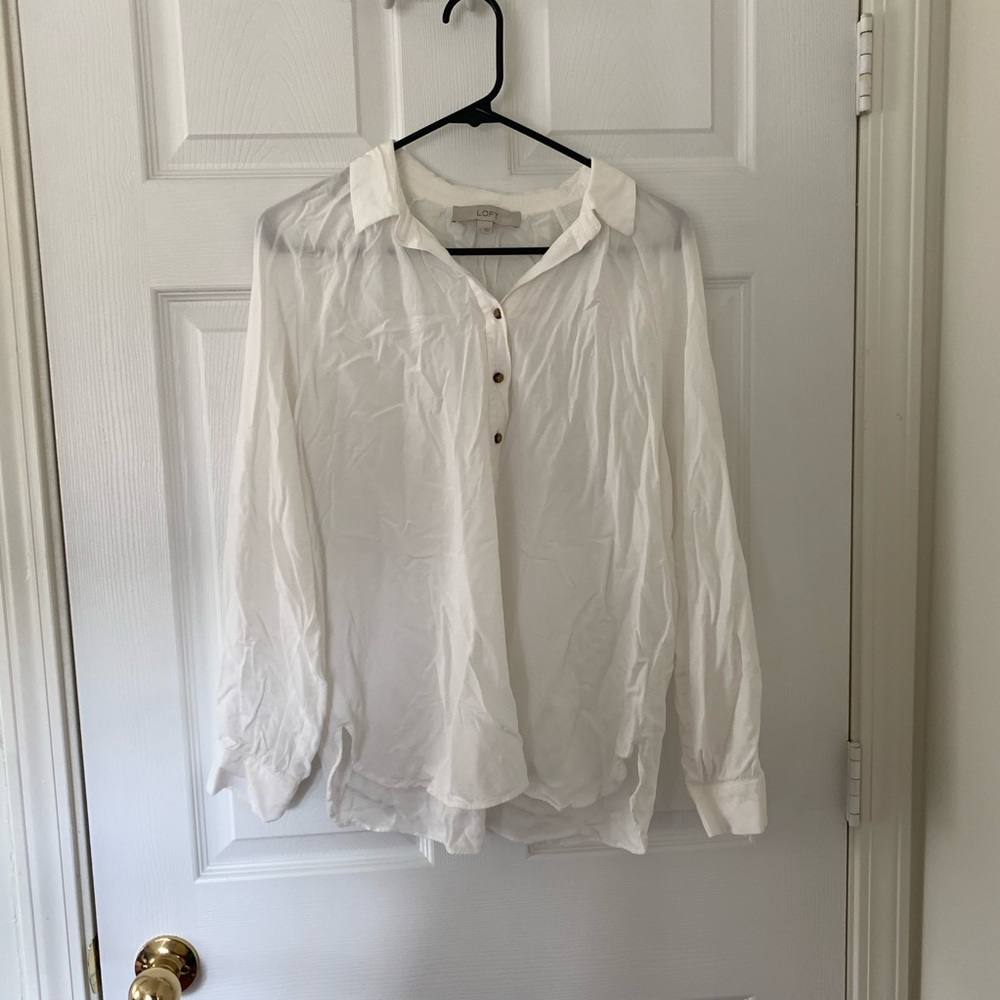 Collared pullover blouse